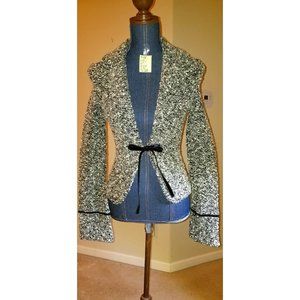 185 NWOT grey boucle Classiques Entier XS cardigan